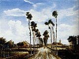 Meindert Hobbema Canvas Paintings - The Road To Middelharnis